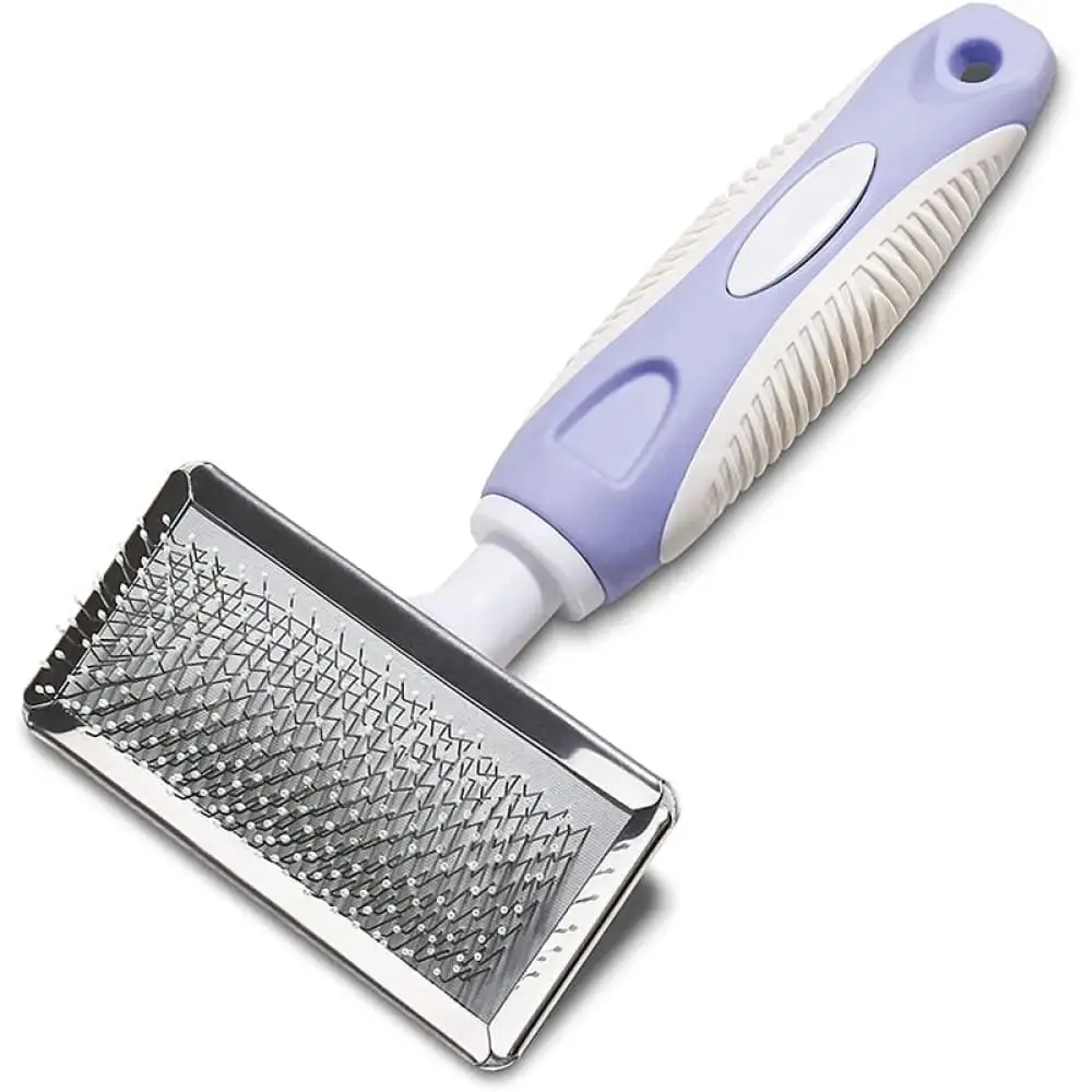 Anti-slip Ergonomic Pet Groomingslicker Comb Removes Tangles Dander Loose Hair