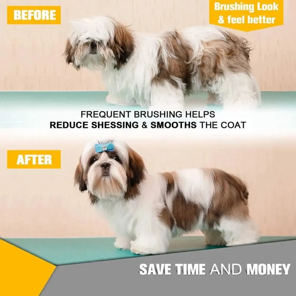 Anti-slip Ergonomic Pet Groomingslicker Comb Removes Tangles Dander Loose Hair