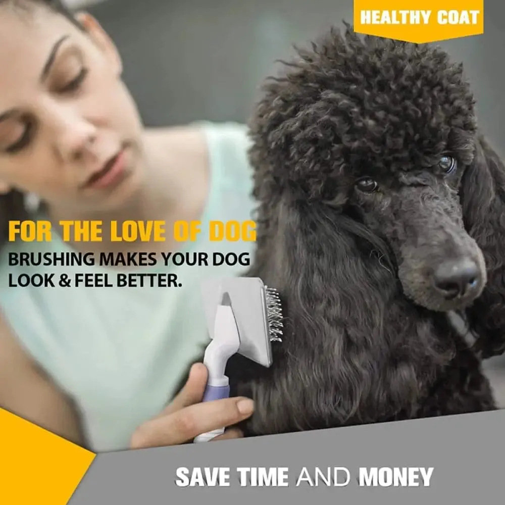 Anti-slip Ergonomic Pet Groomingslicker Comb Removes Tangles Dander Loose Hair