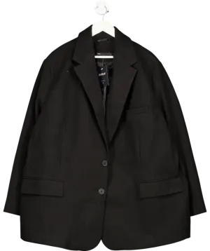 ASOS Black Curve Wool Look Coat UK XXL