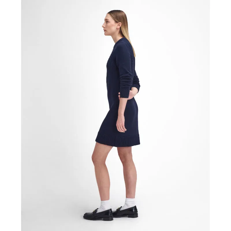 Barbour Stitch Guernsey Knit Ladies Dress - Navy