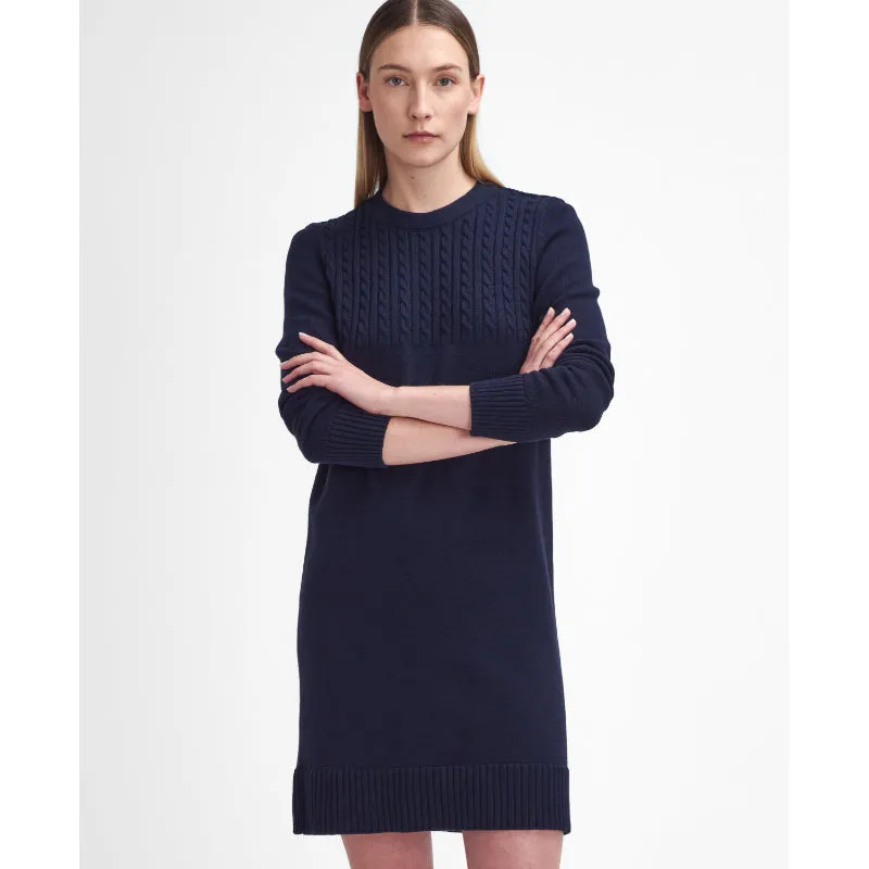 Barbour Stitch Guernsey Knit Ladies Dress - Navy