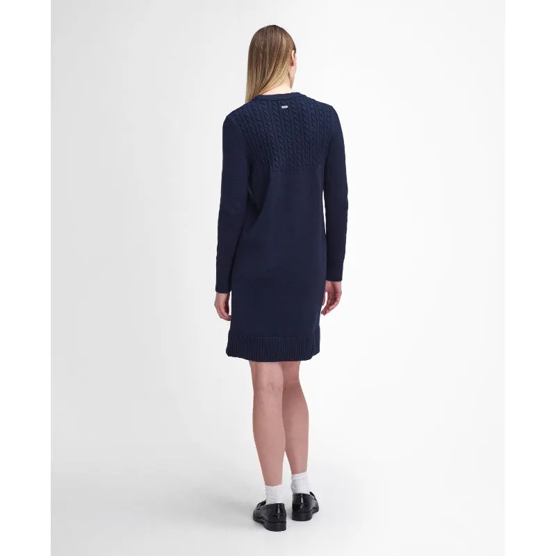 Barbour Stitch Guernsey Knit Ladies Dress - Navy