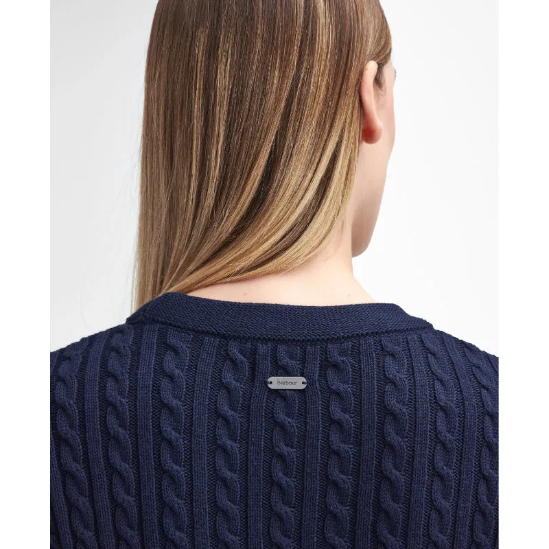Barbour Stitch Guernsey Knit Ladies Dress - Navy