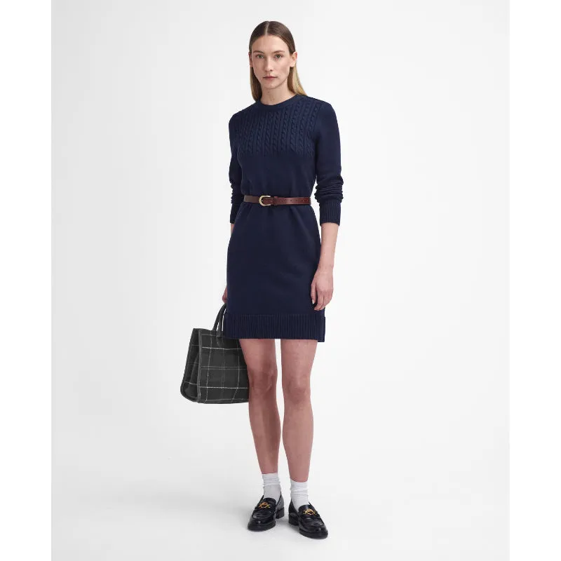 Barbour Stitch Guernsey Knit Ladies Dress - Navy