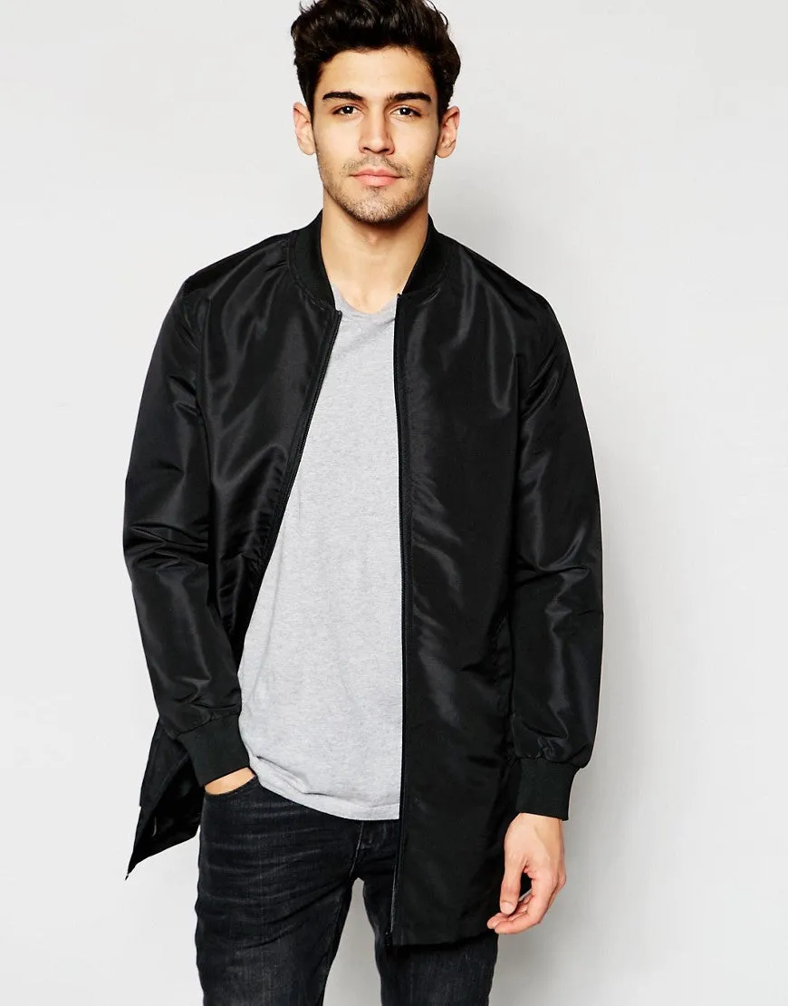 Brave Soul Longline Zip Through Trench