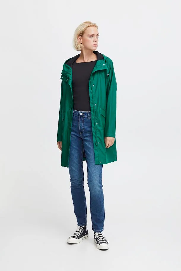 CADMIUM GREEN TAZI RAINCOAT