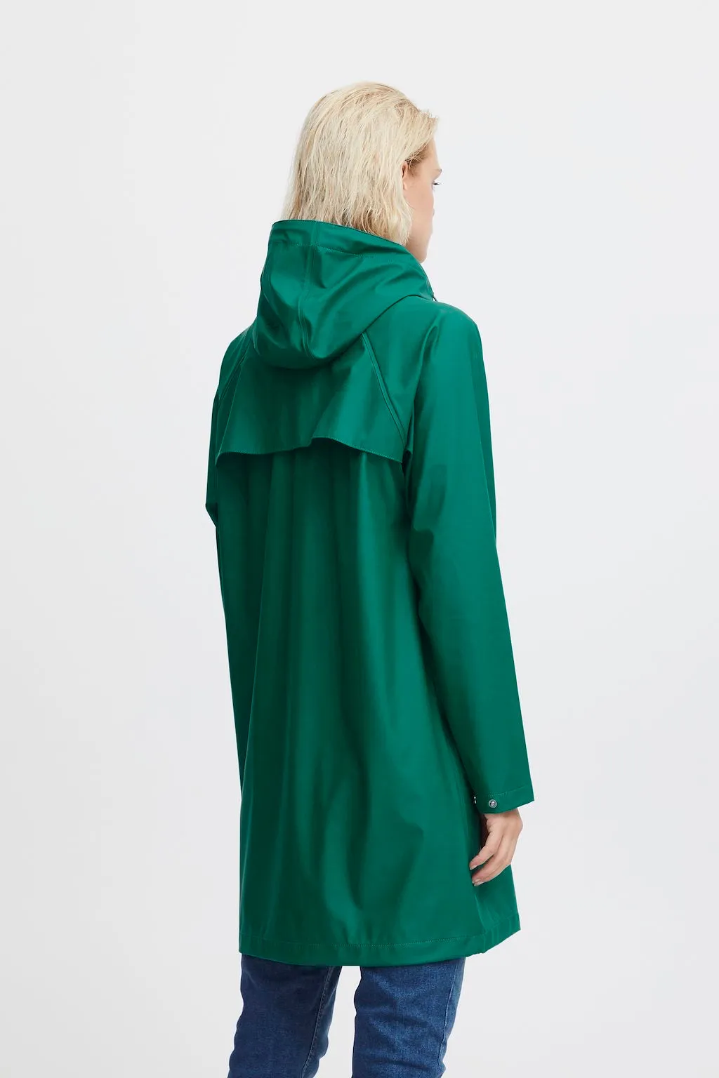 CADMIUM GREEN TAZI RAINCOAT