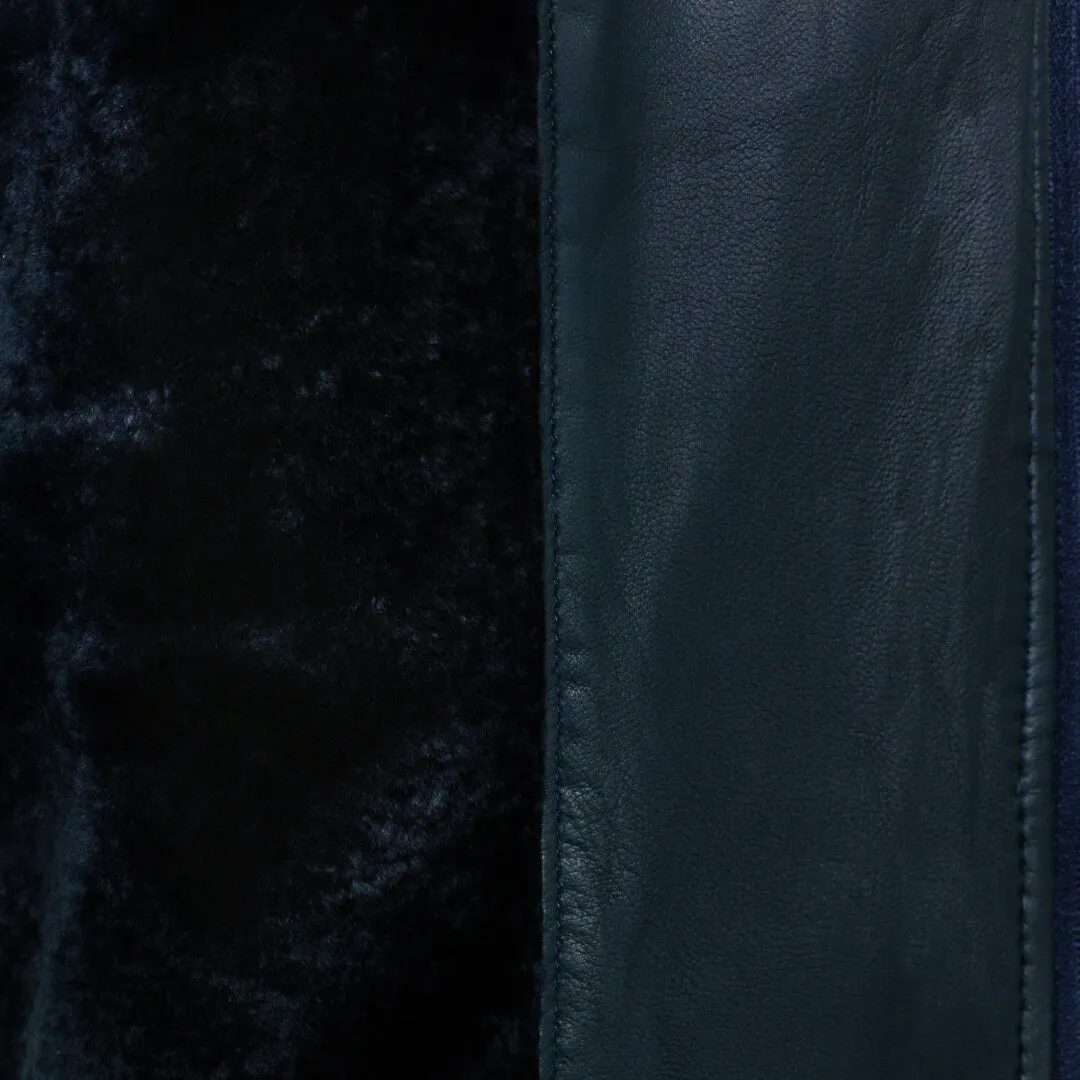 Cashmere & Ostrich Leather Flight Jacket