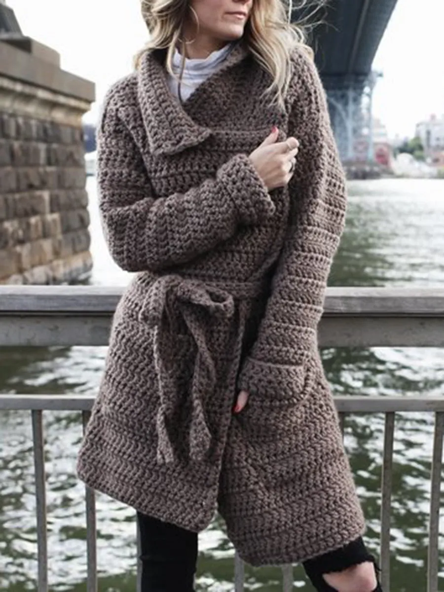 Casual Loose Long Coat Knitted Cardigan