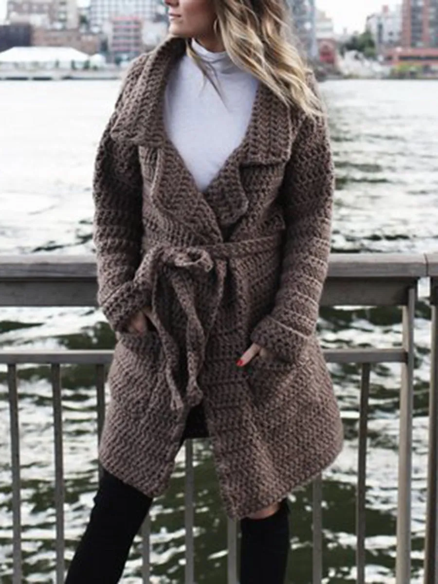 Casual Loose Long Coat Knitted Cardigan