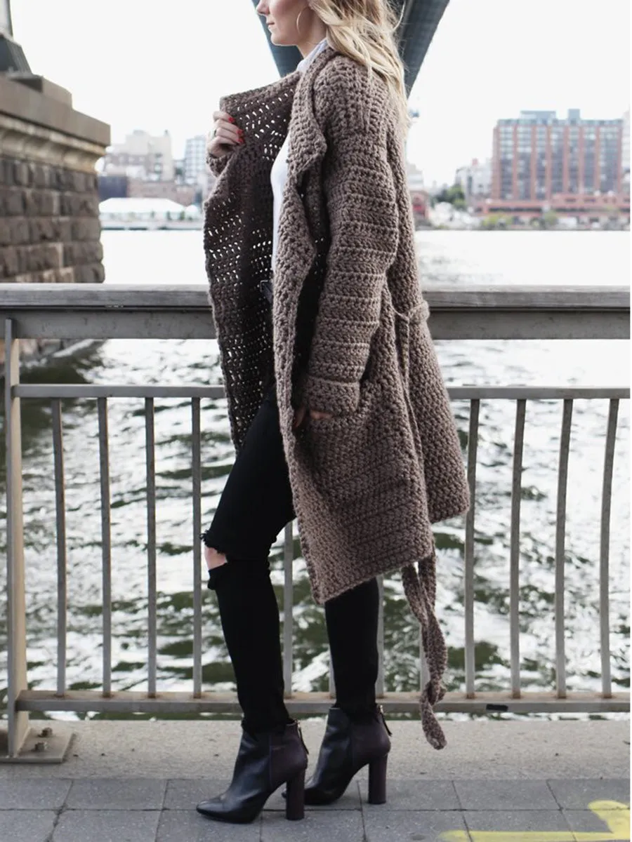 Casual Loose Long Coat Knitted Cardigan