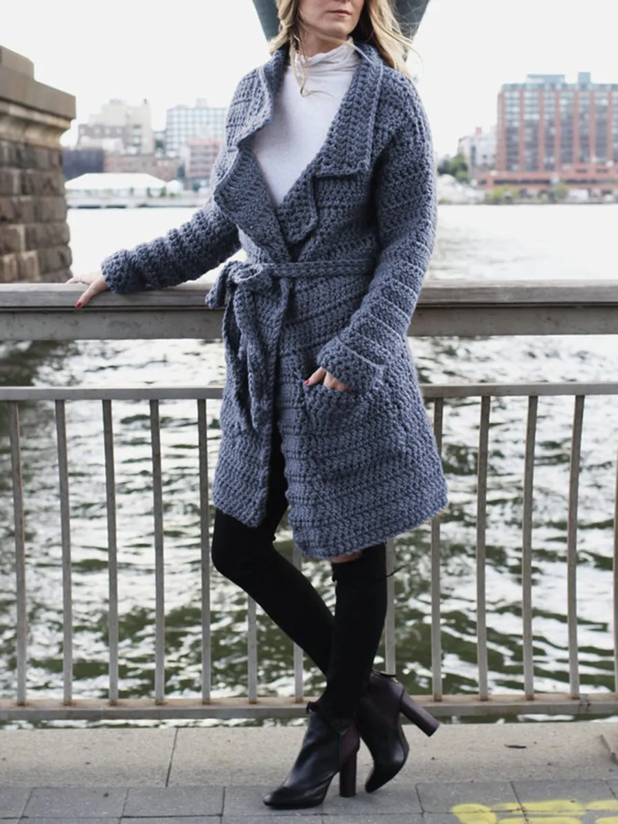 Casual Loose Long Coat Knitted Cardigan
