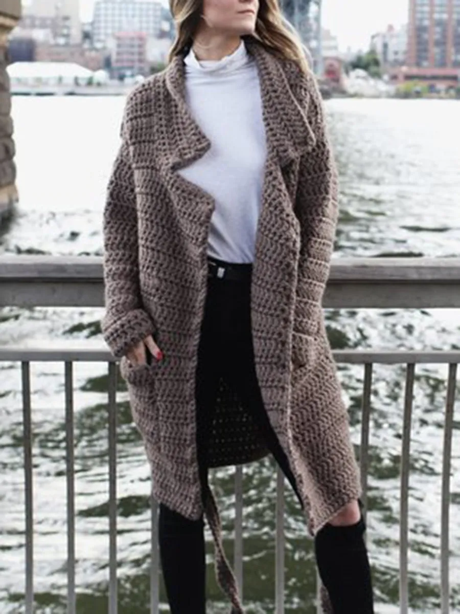 Casual Loose Long Coat Knitted Cardigan