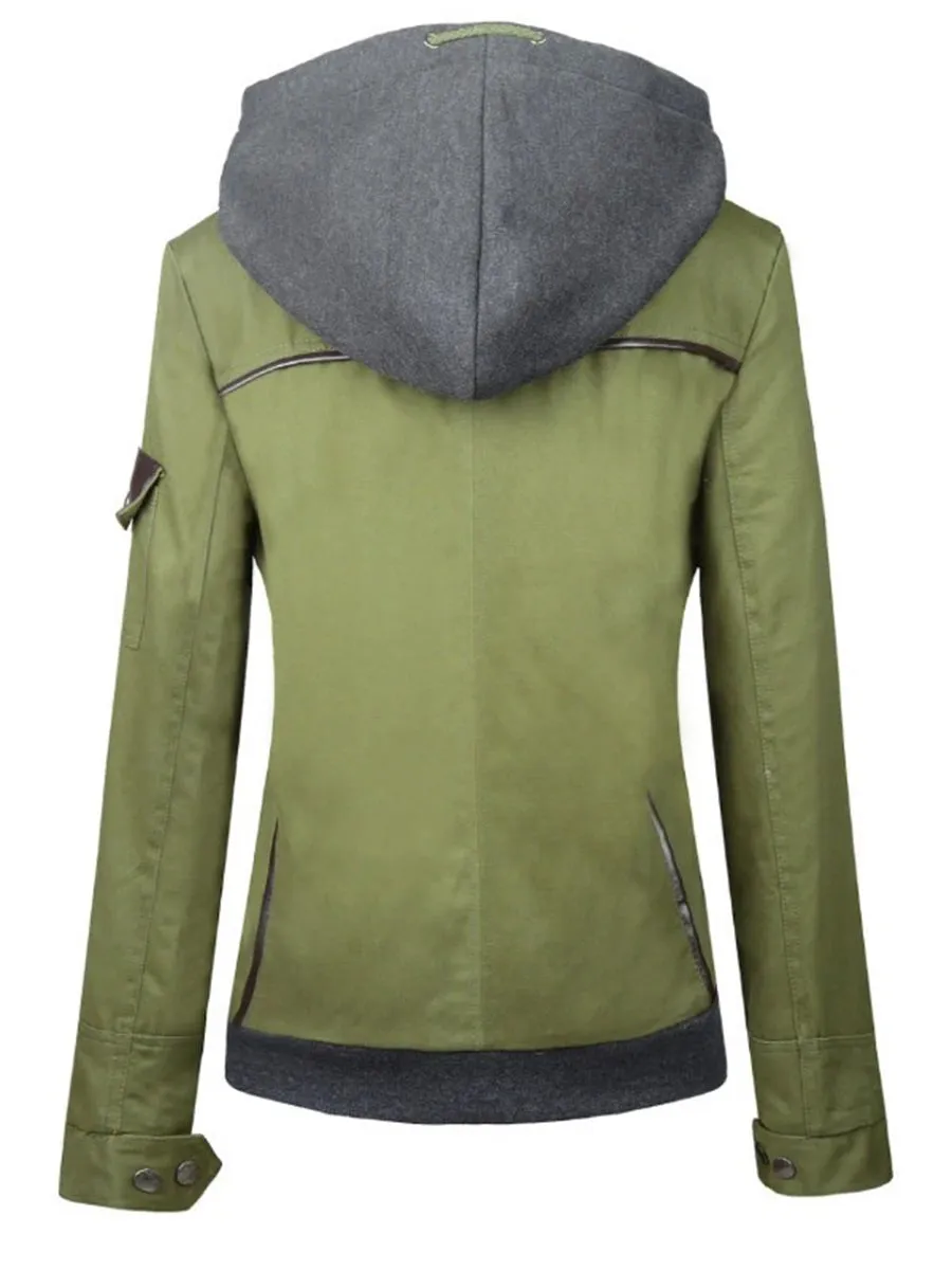 Casual Loose Long Sleeve Hooded Jacket