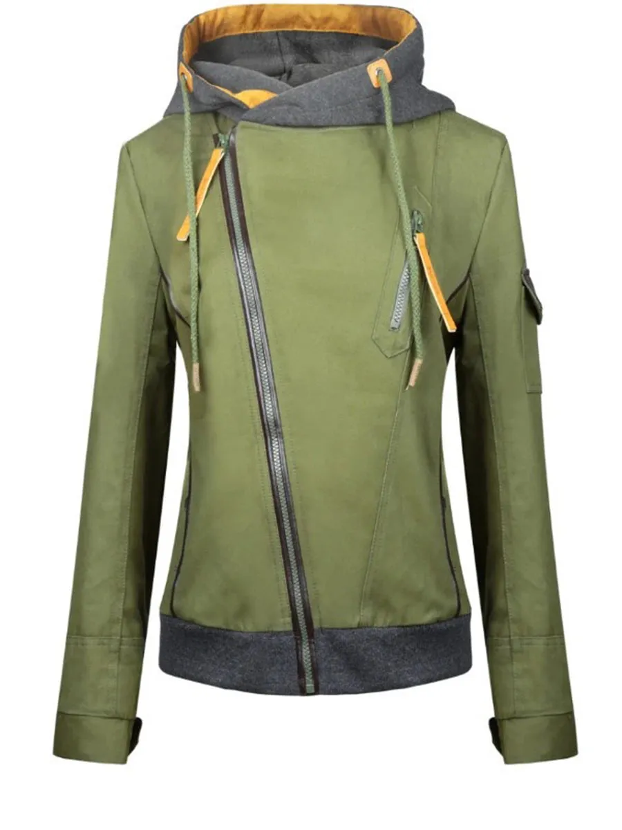 Casual Loose Long Sleeve Hooded Jacket