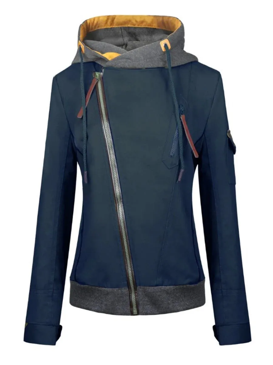 Casual Loose Long Sleeve Hooded Jacket