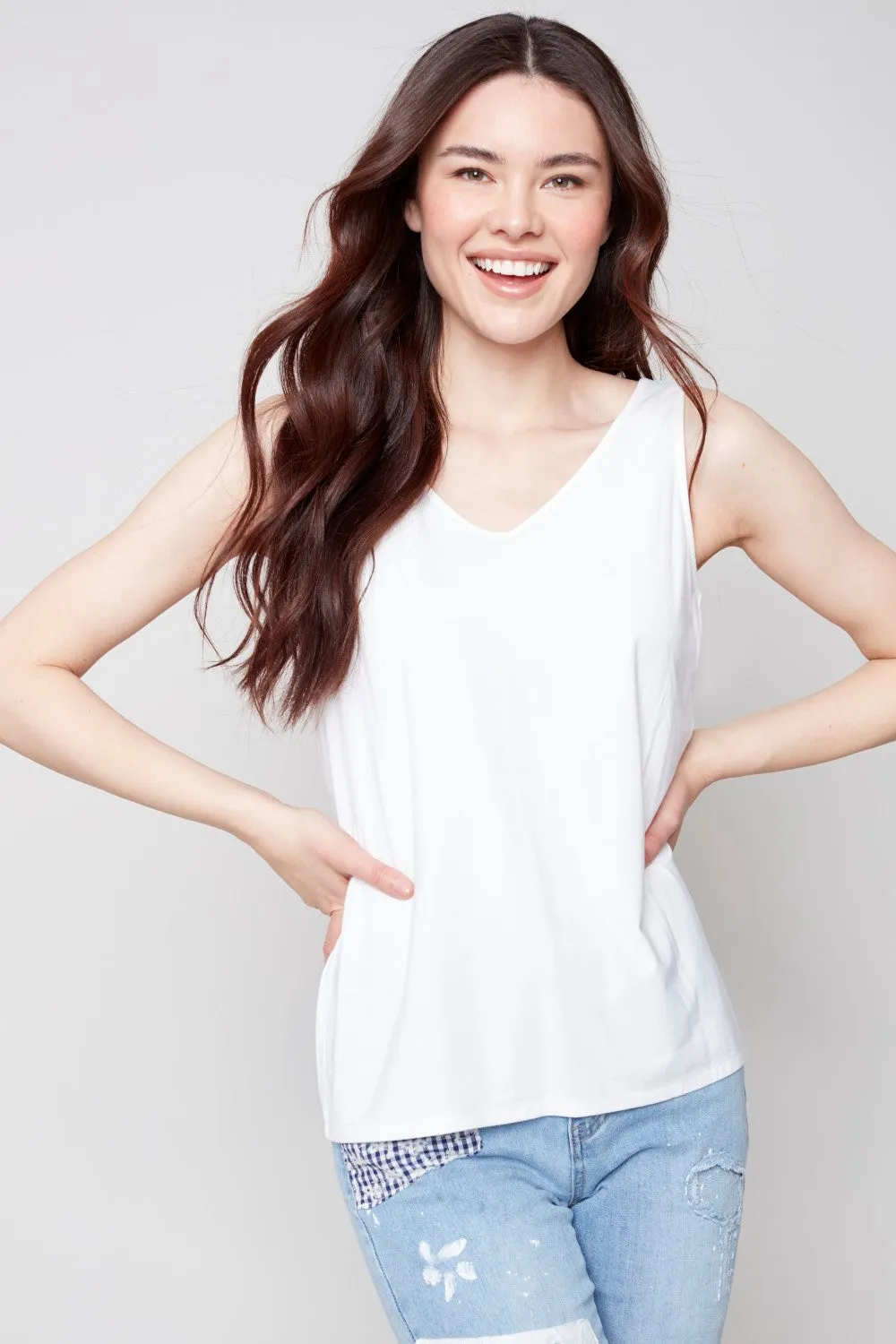 Charlie B Cami C1243SPK-W White