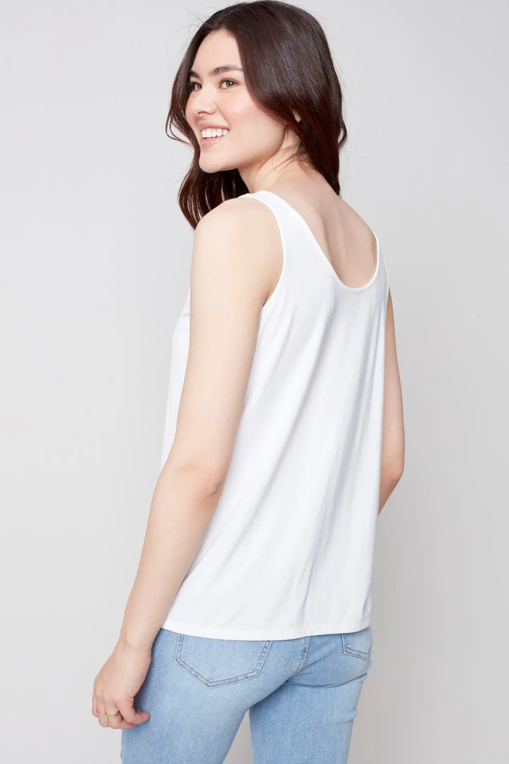 Charlie B Cami C1243SPK-W White