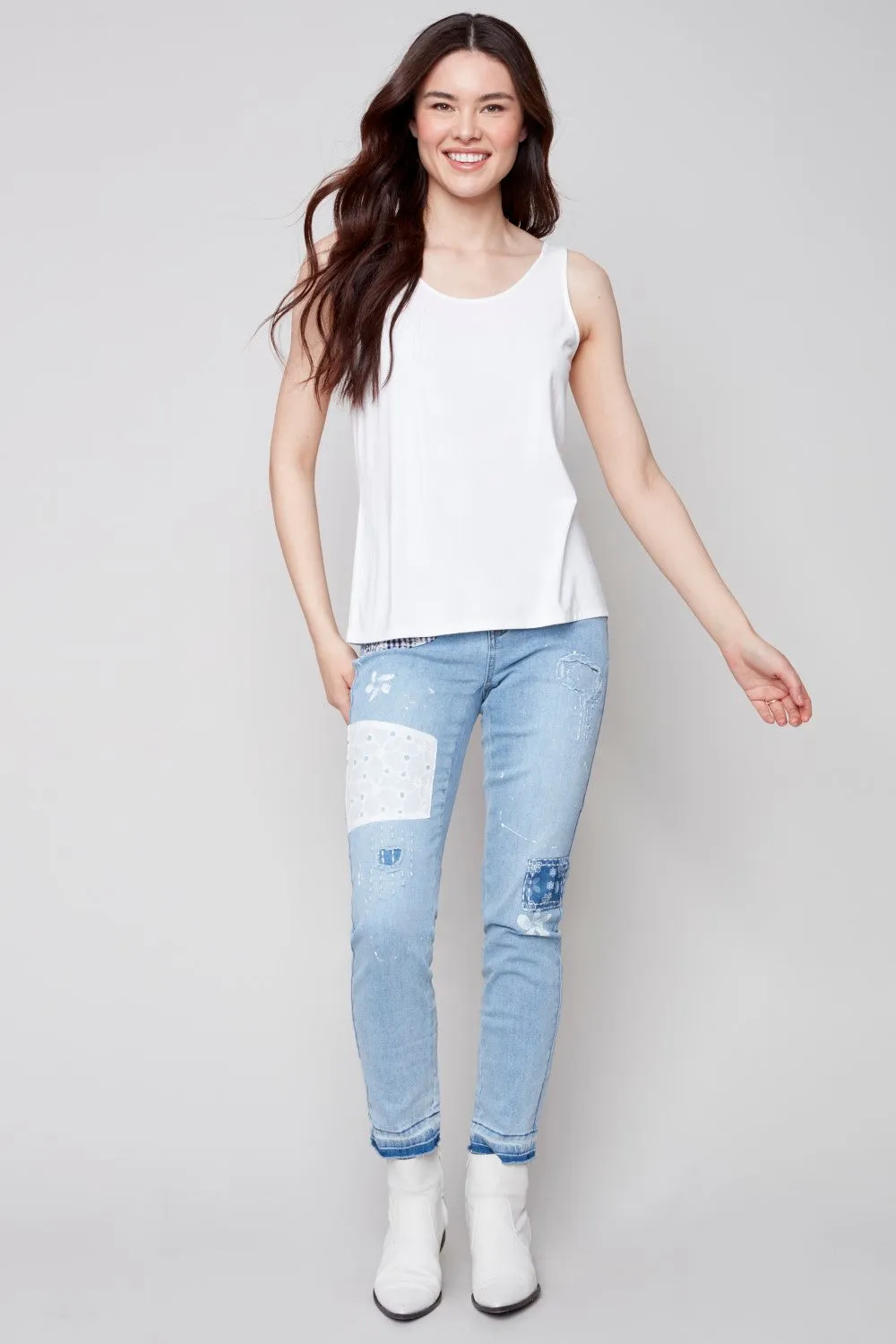 Charlie B Cami C1243SPK-W White