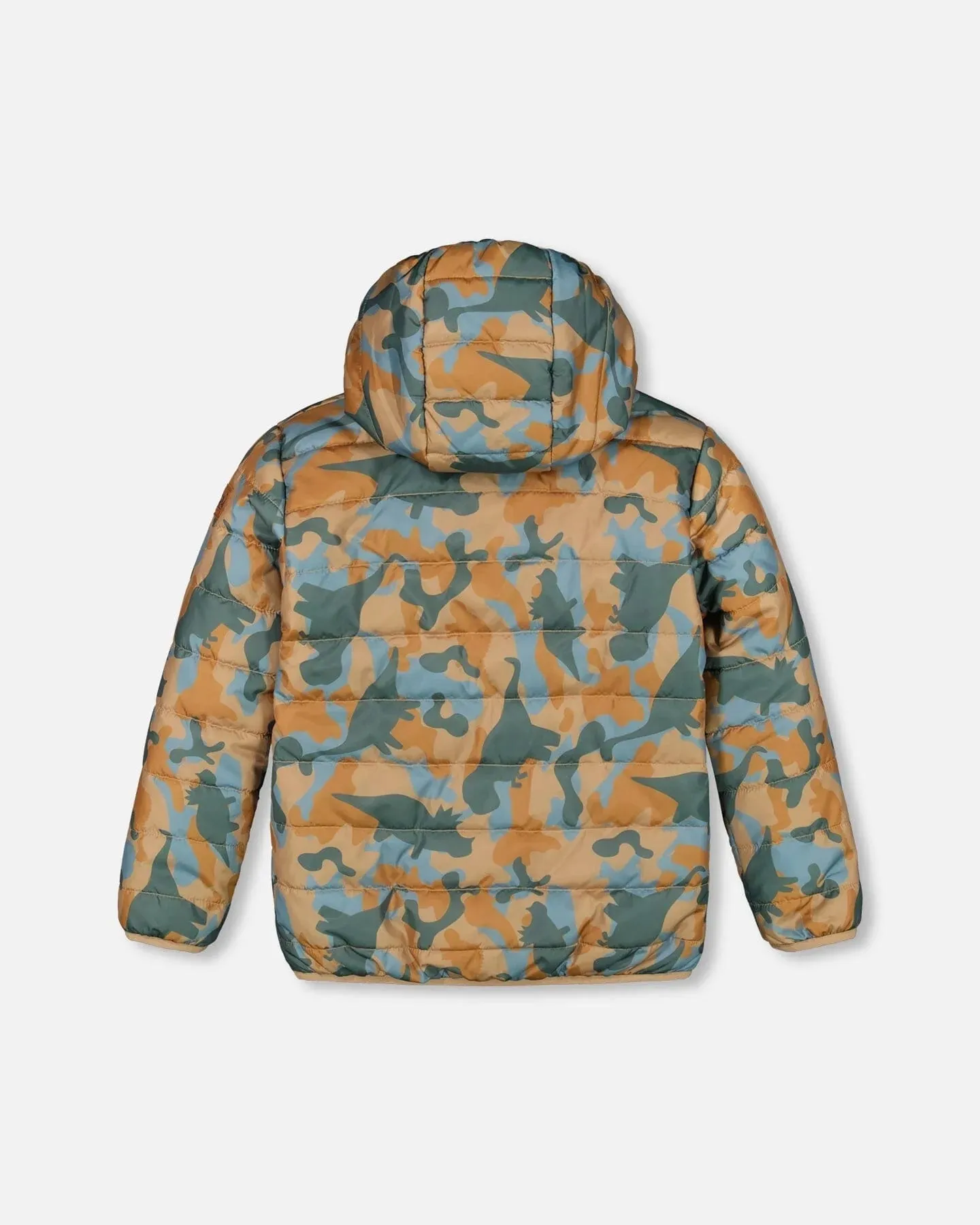 Deux Par Deux Boys Quilted Jacket  F30W57  Camo Dinos *