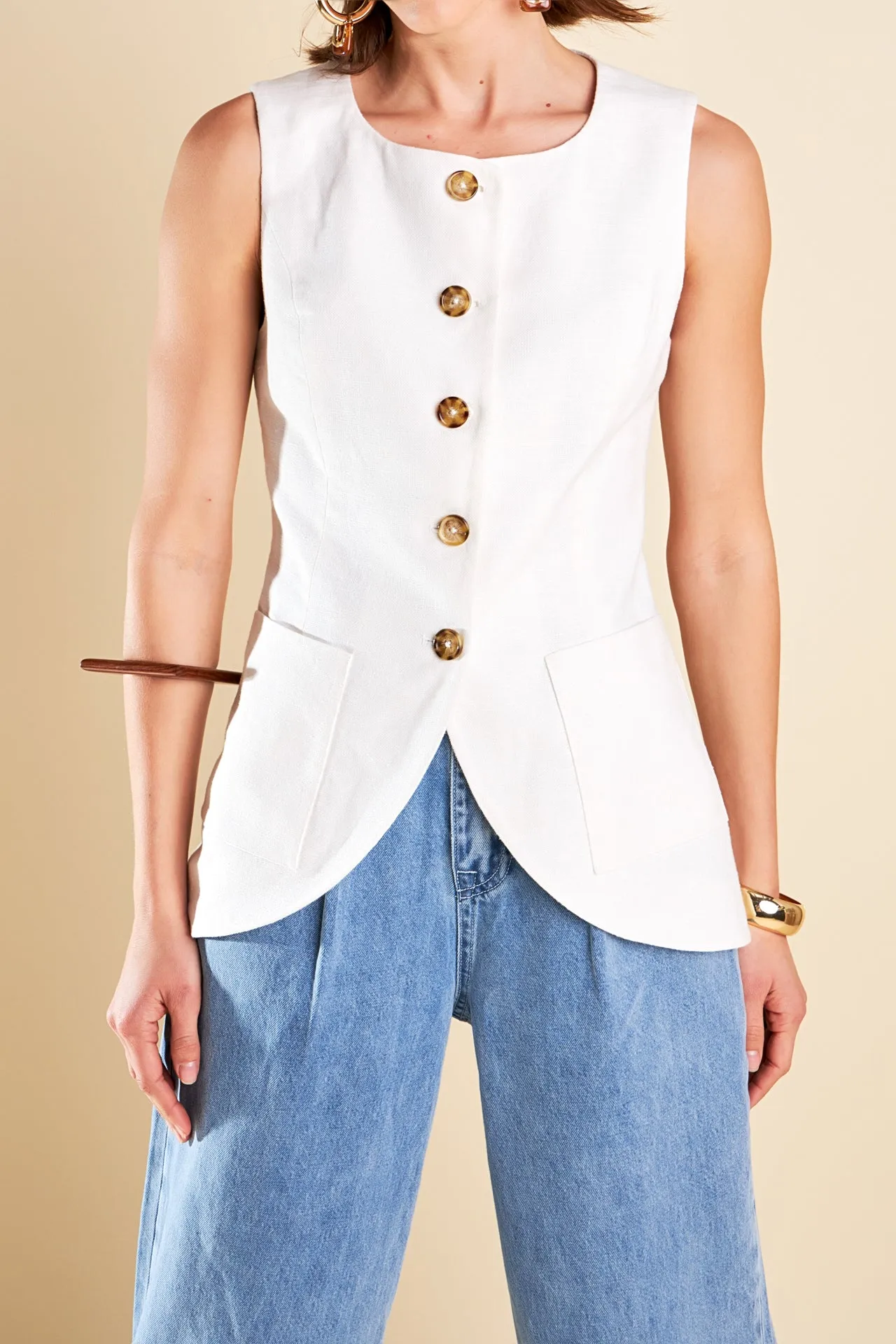 English Factory - Linen Waistcoat