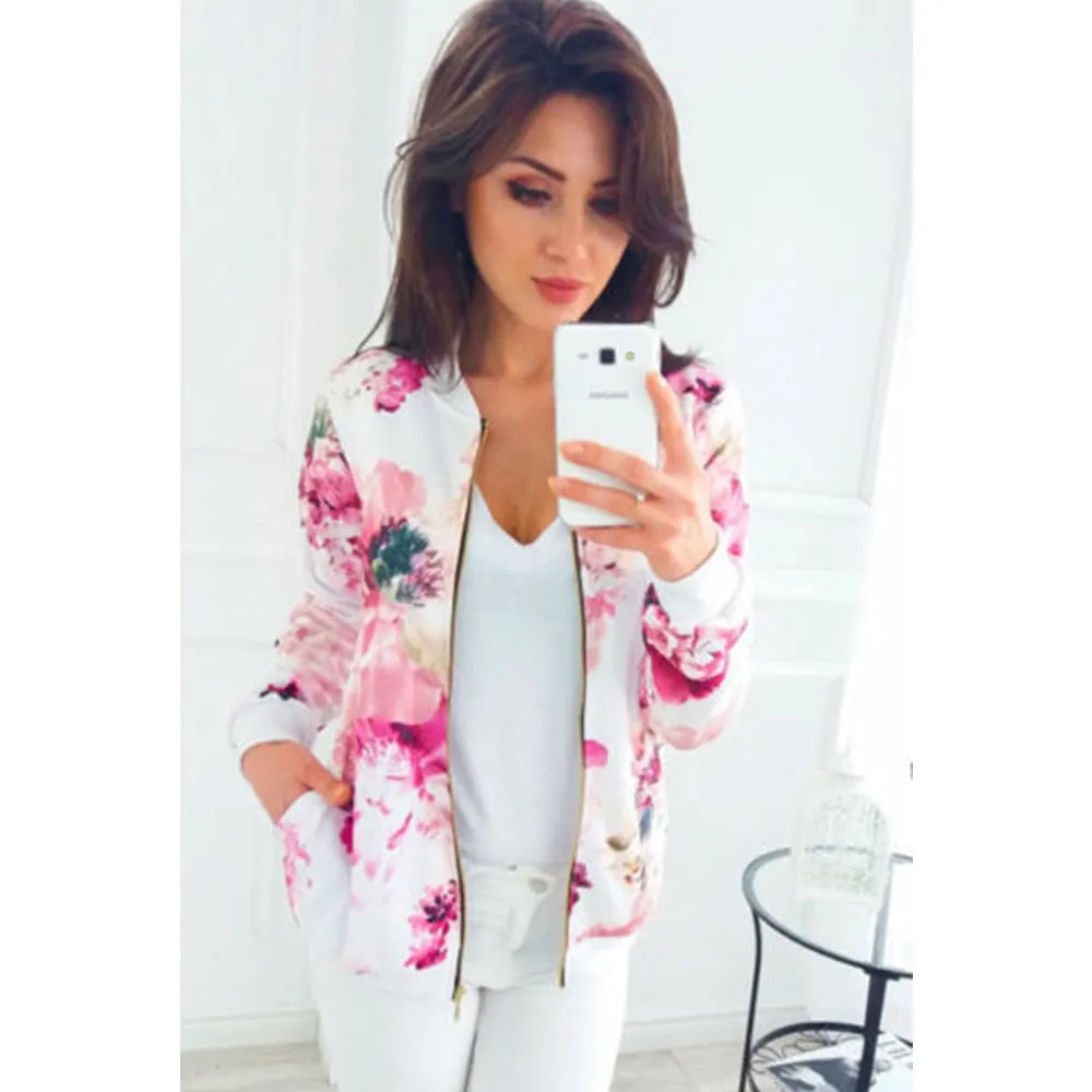 Floral Spring Jacket 2019 Spring Women's Vintage Short Jacket