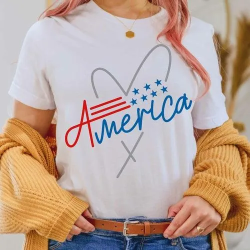 Fourth of July Shirt Graphic T-shirt