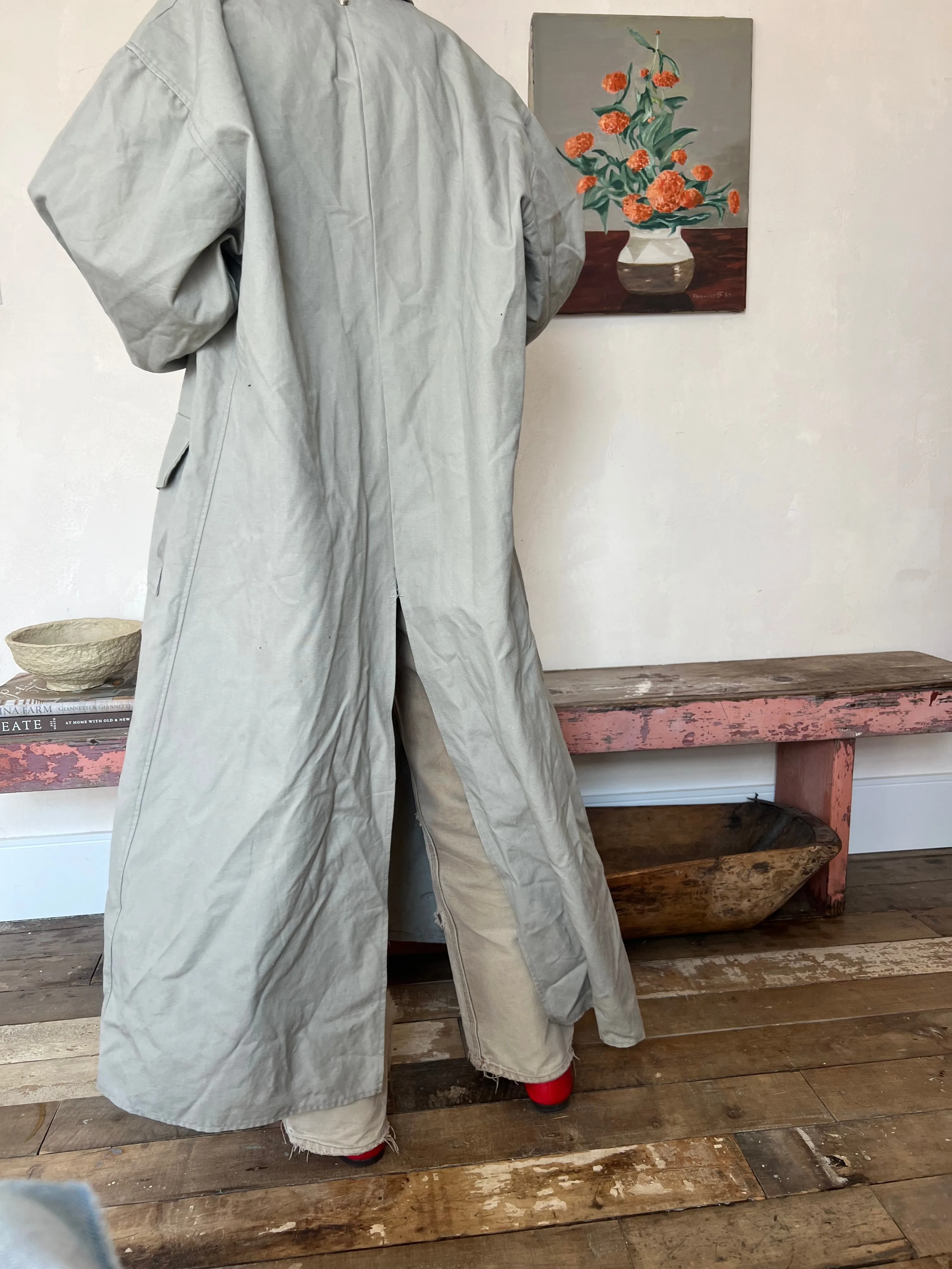 Grey Cotton Trench