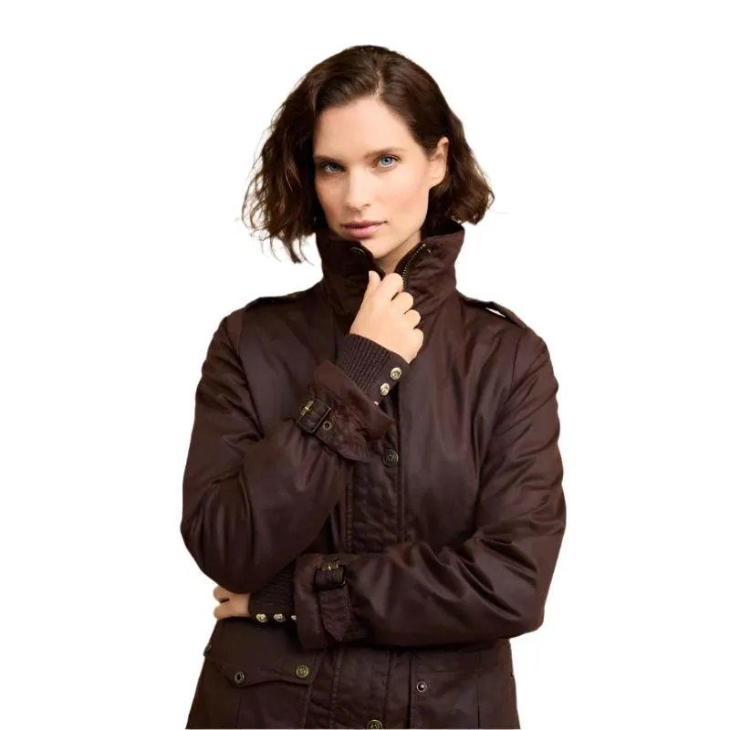 Holland Cooper Durham Wax Ladies Jacket - Chocolate