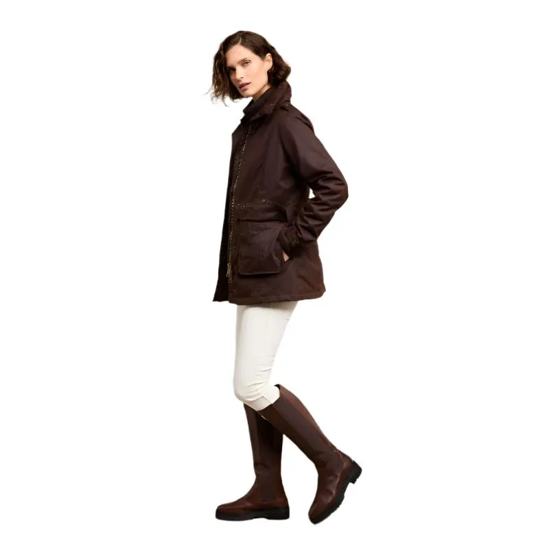 Holland Cooper Durham Wax Ladies Jacket - Chocolate