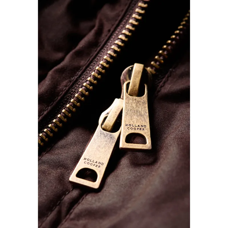 Holland Cooper Durham Wax Ladies Jacket - Chocolate