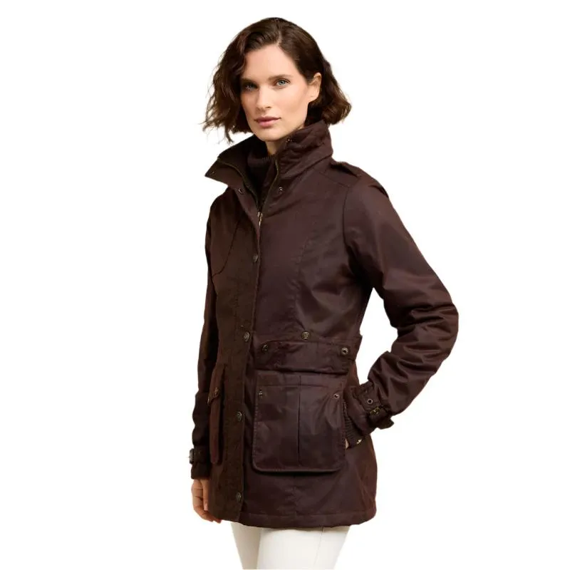 Holland Cooper Durham Wax Ladies Jacket - Chocolate
