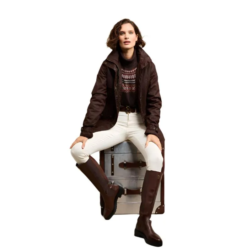Holland Cooper Durham Wax Ladies Jacket - Chocolate