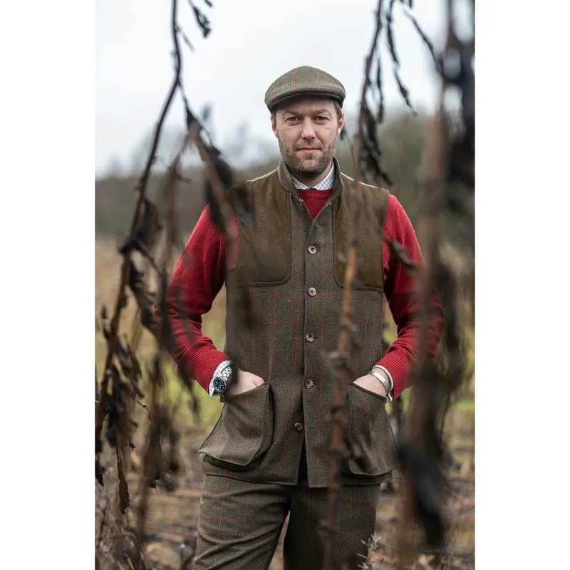 Laksen Mulland Mens Tweed Shooting Vest - Hastings Tweed