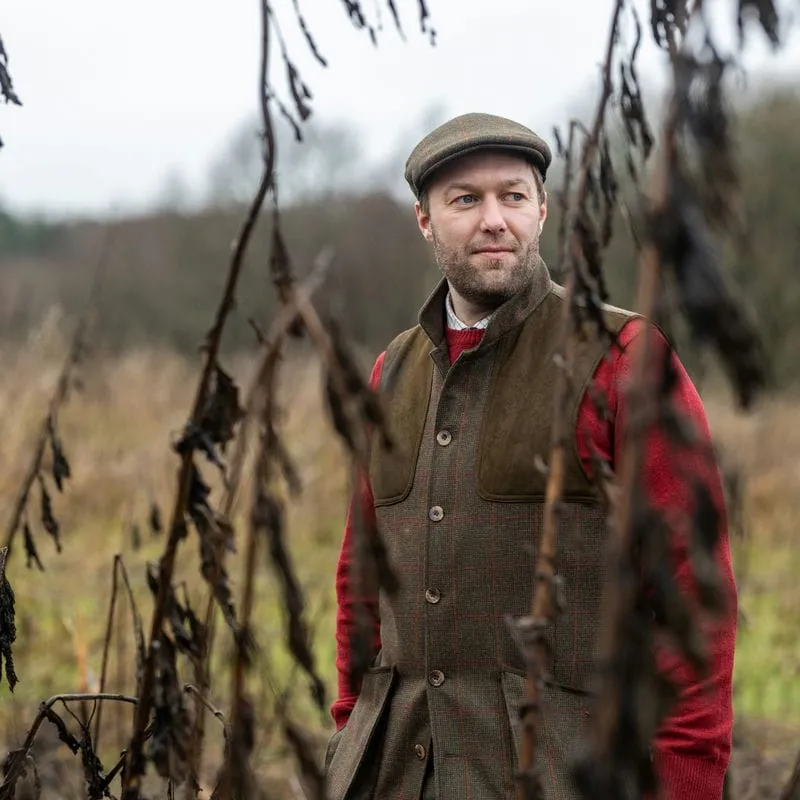 Laksen Mulland Mens Tweed Shooting Vest - Hastings Tweed
