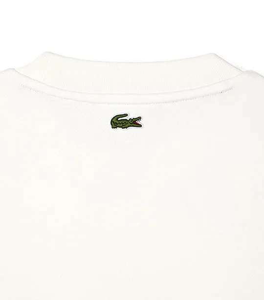 Loose Fit Cotton Badge Detail Sweatshirt Flour