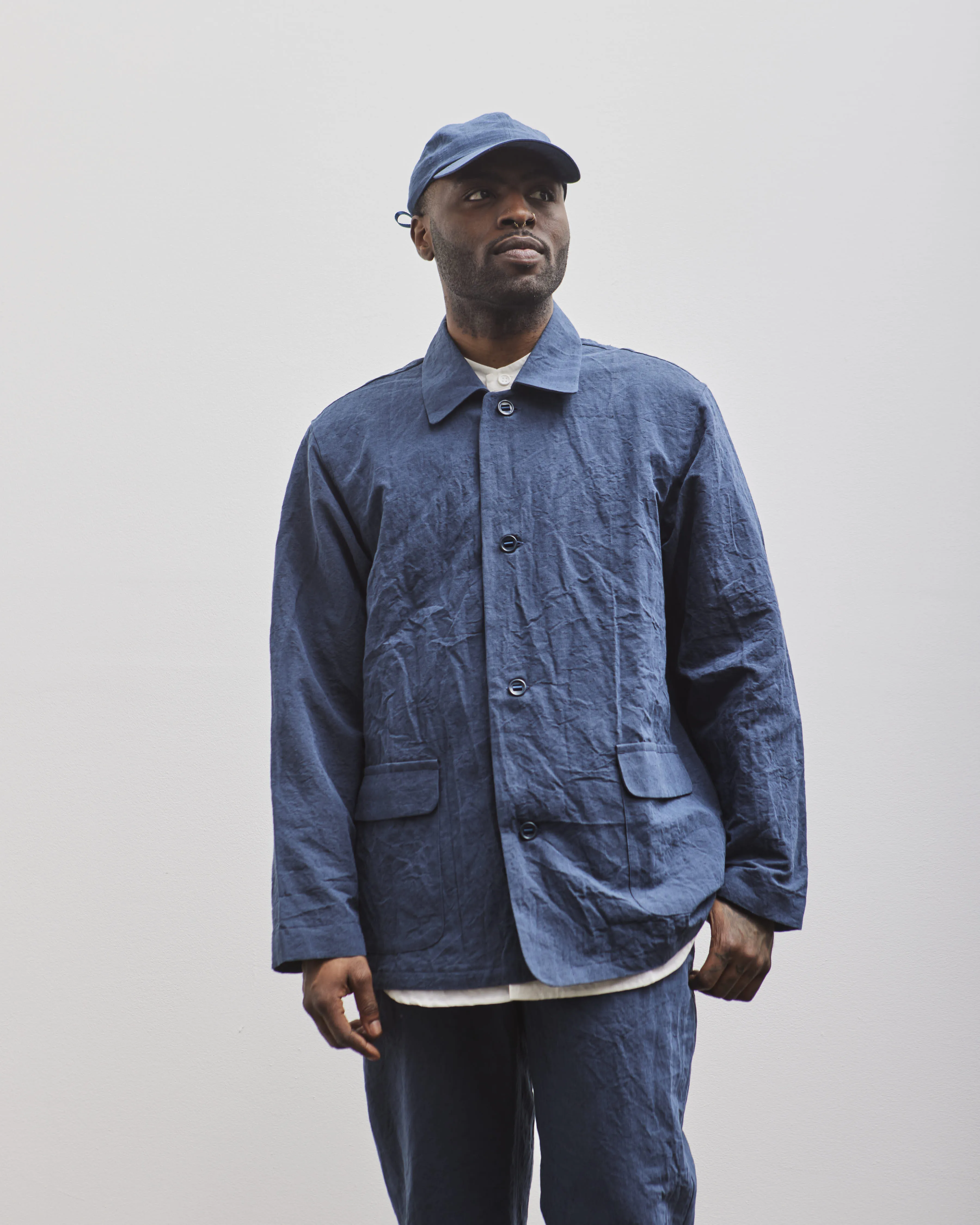 MAN-TLE R1602 Overshirt, Blue Metal