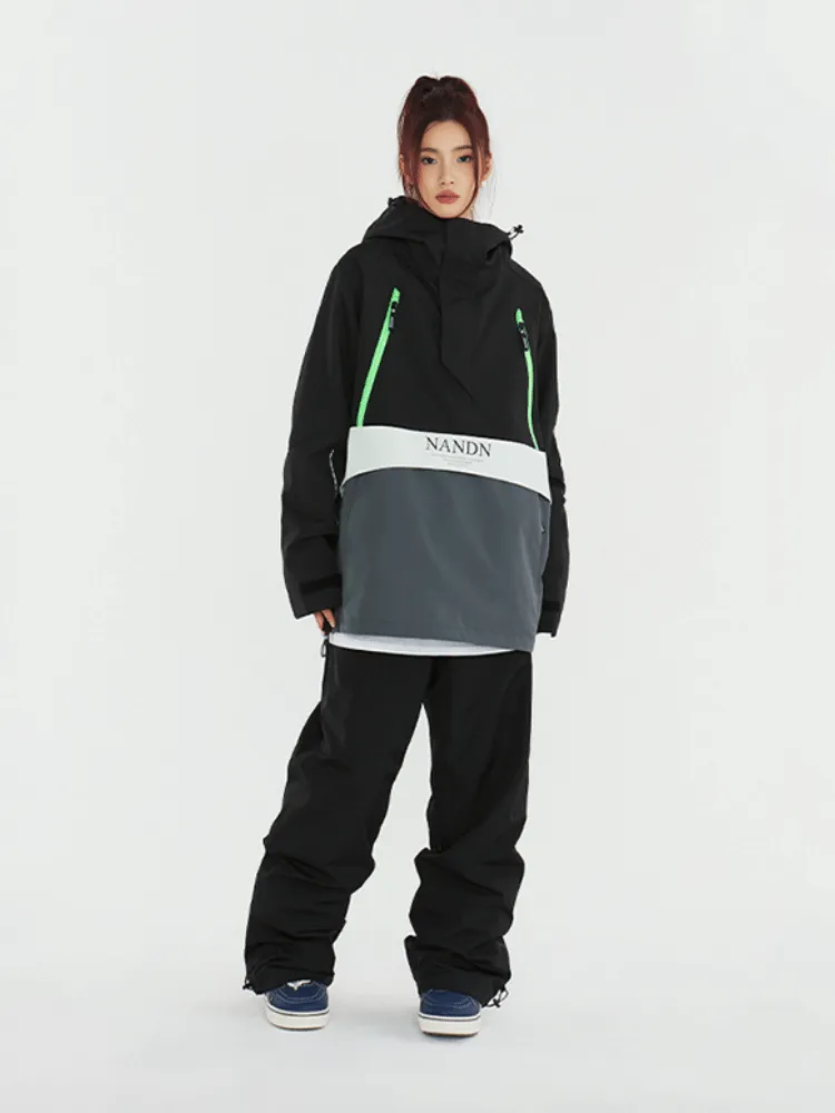 NANDN Insulated Colorblock Hood Jacket - US Only