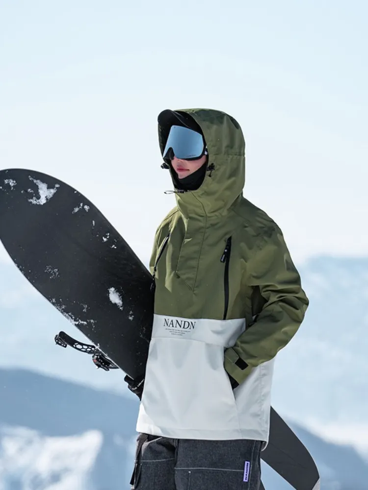 NANDN Insulated Colorblock Hood Jacket - US Only