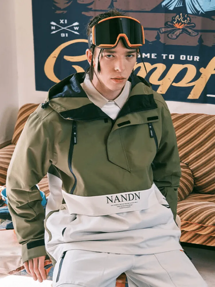NANDN Insulated Colorblock Hood Jacket - US Only