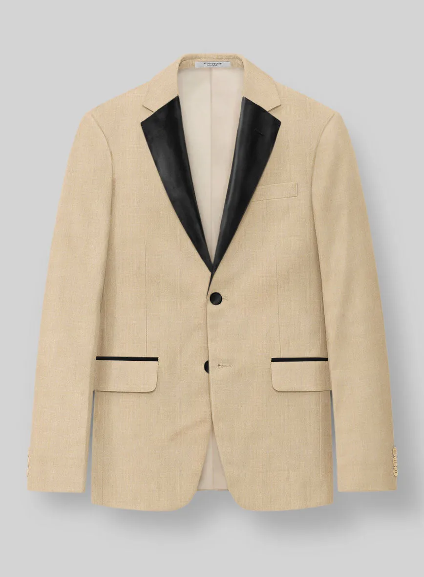 Napolean Stretch Khaki Wool Tuxedo Jacket