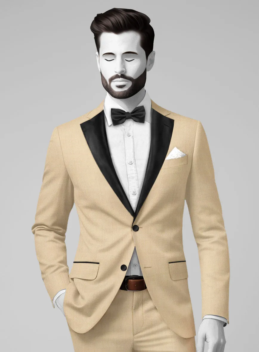 Napolean Stretch Khaki Wool Tuxedo Jacket