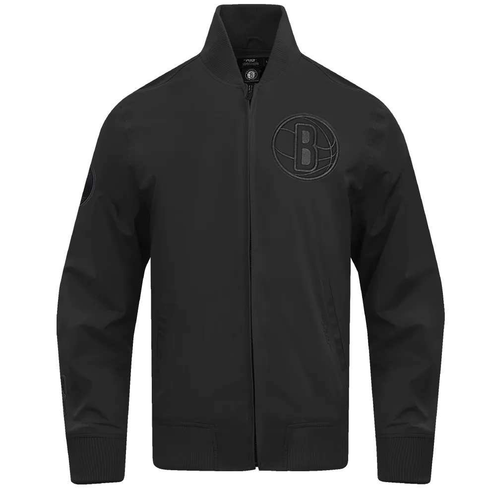 NBA BROOKLYN NETS NEUTRAL TWILL JACKET (BLACK)