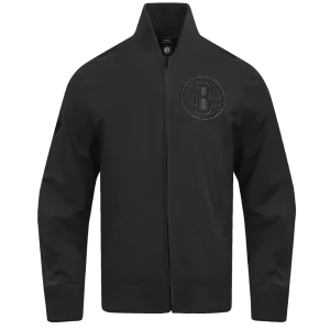 NBA BROOKLYN NETS NEUTRAL TWILL JACKET (BLACK)