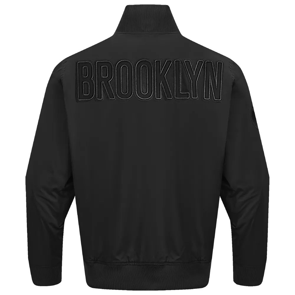 NBA BROOKLYN NETS NEUTRAL TWILL JACKET (BLACK)