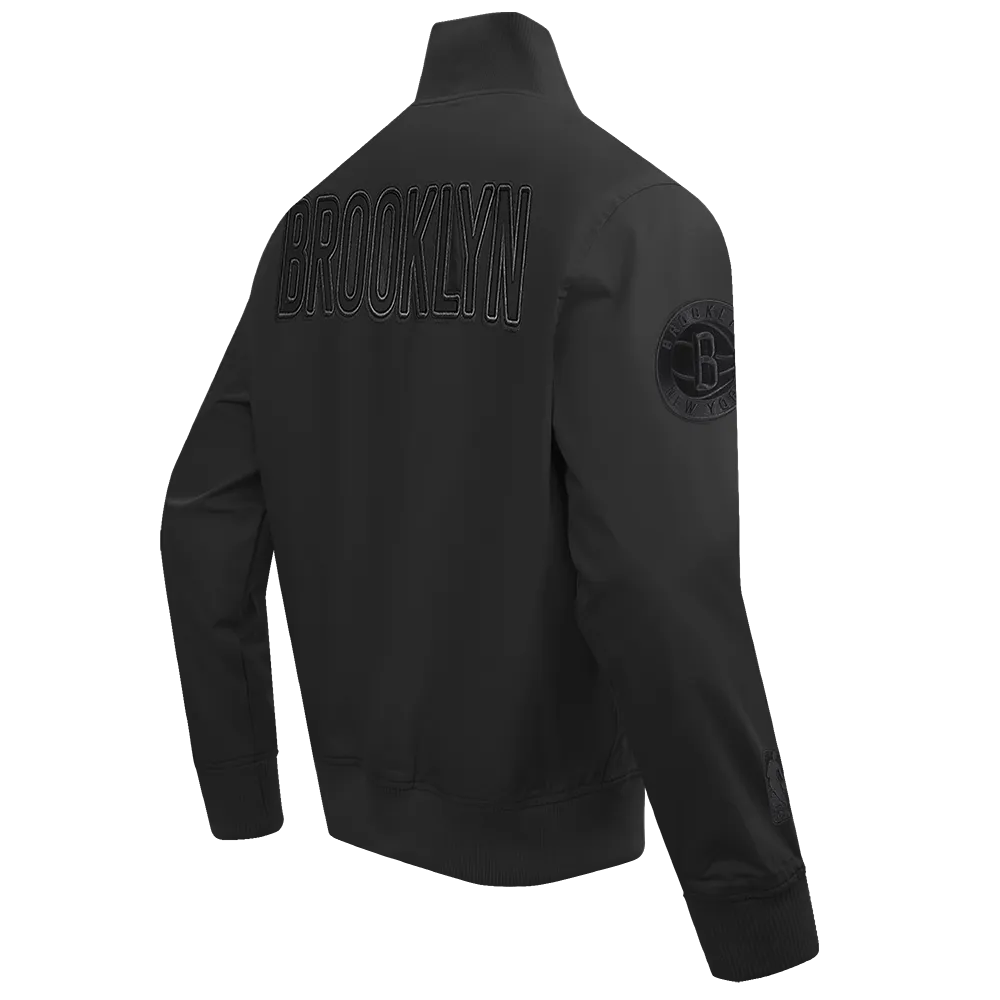 NBA BROOKLYN NETS NEUTRAL TWILL JACKET (BLACK)
