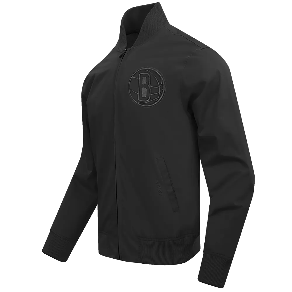 NBA BROOKLYN NETS NEUTRAL TWILL JACKET (BLACK)