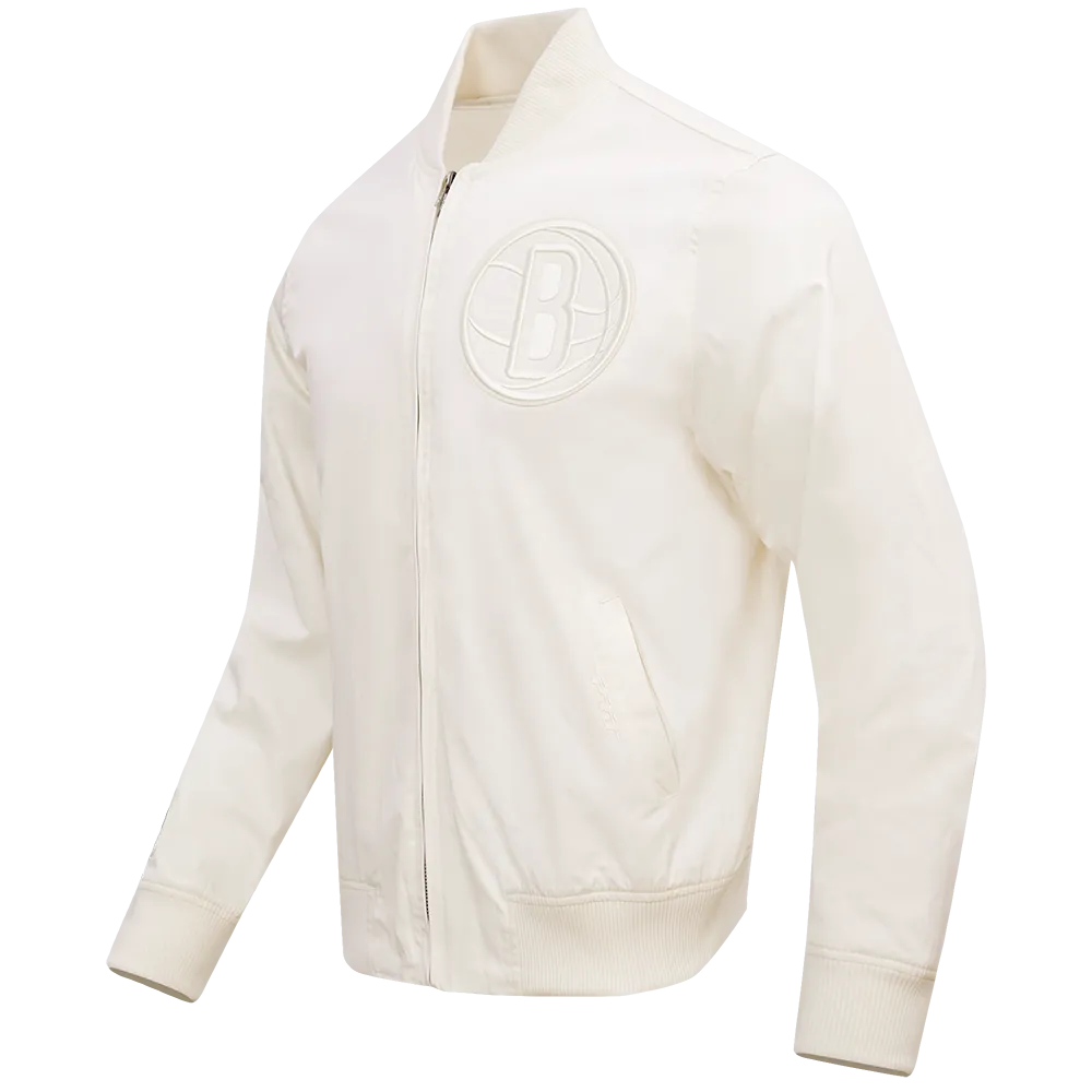 NBA BROOKLYN NETS NEUTRAL TWILL JACKET (EGGSHELL)