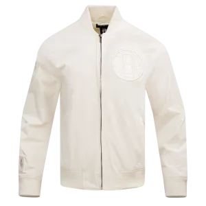 NBA BROOKLYN NETS NEUTRAL TWILL JACKET (EGGSHELL)
